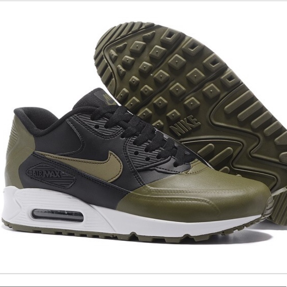 Nike Army Green Black Air Max Running Sneakers